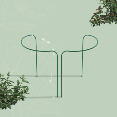 Builder, d = 40 cm, h = 60 cm, leg d = 1 cm, metal, set 2 pcs., Green-1