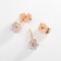 Earrings with rhinestones Xuping Cuts, white color in pink gold
