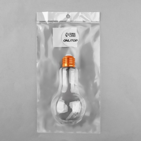 Bottle d/storage 200ml D6.8*13.5cm light bulb gold-6