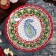 Buditsa Rishtan ceramics "Patterns", 26 cm, red