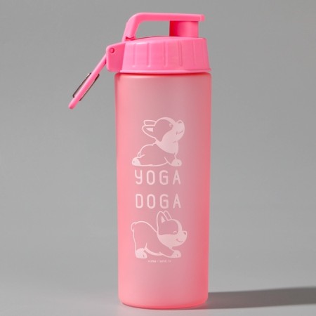 Walking drinker for dogs "Yoga", 23x7.5x7.5 cm, 750 ml, pink-2