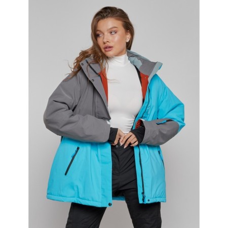 Ski jacket women's winter, size 56, blue color-19