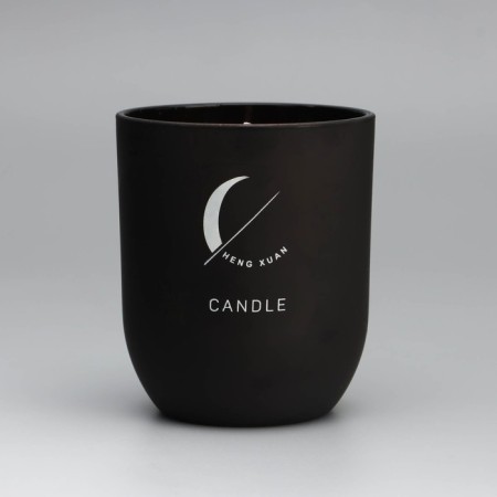 Aromatic candle "Home Fragrance", cologne, black, 7x8 cm-3