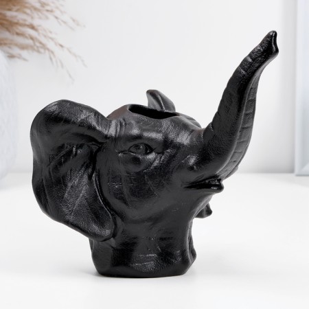 Kashpo - Vase "Elephant" Black, 13x12x15cm