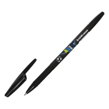 Ballic handle Erichkrause R-301 Stick & Grip "Sport DNA", node 0.7mm, blue, rubber holder, mix-3