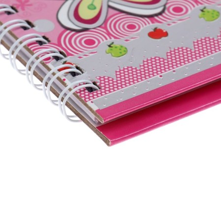 Notebook in a gift box, on a lock, A6+, 50 sheets, line "Flowers", mix-3