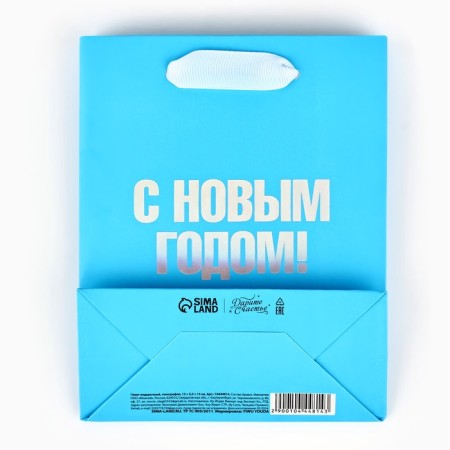 New Year's gift package “Happy New Year”, holography, S 12 x 5.5 x 15 cm, New Year-5
