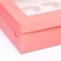 Packaging for 12 cupcakes with a window, pink, 32.5 x 25.5 x 10 cm