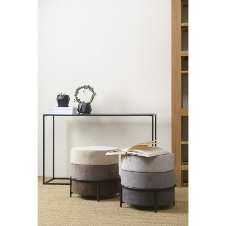 Norunn Pouffer, 480 × 480 × 450 mm, Shenill, Close Color gray-5