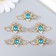 Decor for creativity Metal, plastic "Winged heart. Topaz" gold set 5x2 cm