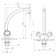 FAUZT FZS-258-39 kitchen mixer, two-welfare, excess length 160 mm, chrome