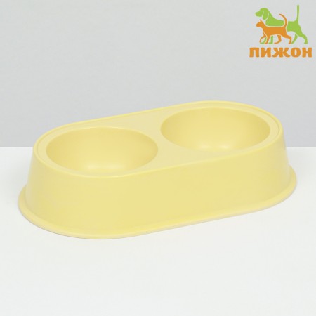 Bamboo double bamboo, 23.5 x 13 x 5 cm, yellow