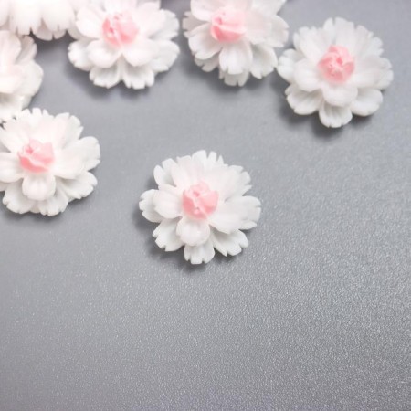 Coboson "Flower", white color 1.3 cm