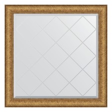 Mirror with engraving in the baguette frame, copper Eldorado 73 mm, 84x84 cm