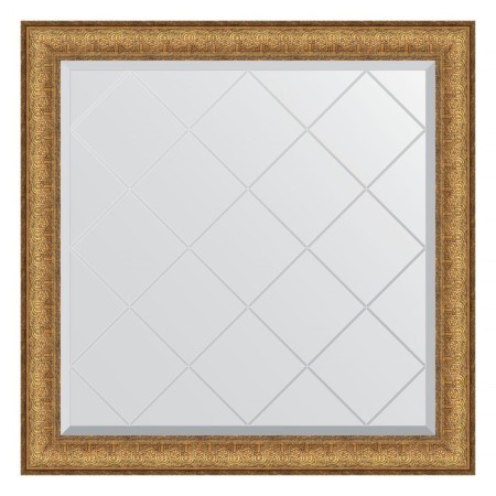 Mirror with engraving in the baguette frame, copper Eldorado 73 mm, 84x84 cm