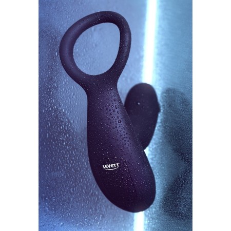 Prostate stimulator LEVETT MAUD, silicone, black color, 15 cm-7