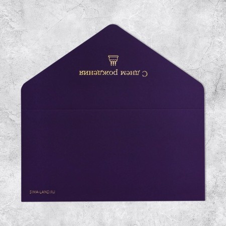 Gift envelope "Happy Birthday", software touch, embossing, 19 × 9.2 cm-4