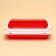 Medium toilet with 36 x 26 x 9, red/white