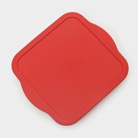 Square Square from heat -resistant glass Borcam, 3 l, with a lid-1