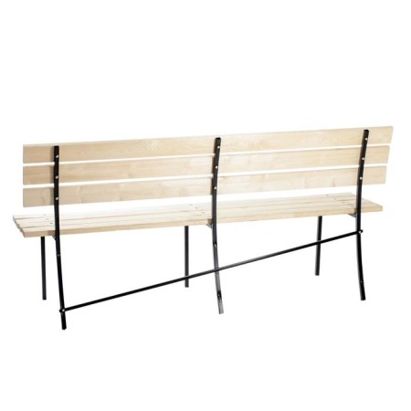 Street bench from pine with a back "Laksi", wood, metal, 36x180x82cm, load 200kg-3