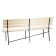 Street bench from pine with a back "Laksi", wood, metal, 36x180x82cm, load 200kg