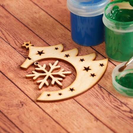 Harvesting for creativity "Christmas tree with a snowflake", suspension-2