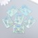 Decor for creativity plastic adhesive "flash" holography pearl set 6 pcs 4x3 cm