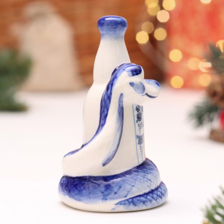 Souvenir "Snake with a bottle", Gzhel-3