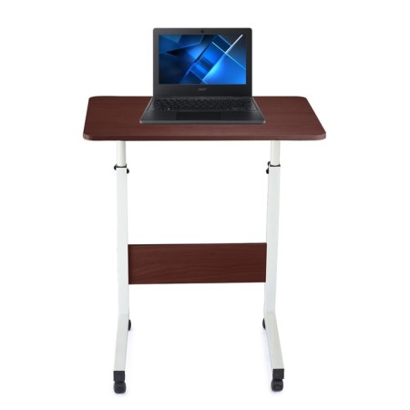 LAD bedding table for laptop, 600 × 400 × 650 (890) mm, white / wenge color-1