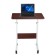 LAD bedding table for laptop, 600 × 400 × 650 (890) mm, white / wenge color