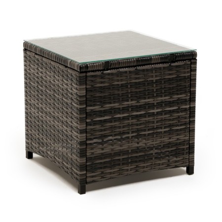 Garden table "Bordeaux" Journal, weaving: artificial rattan, 45 x 45 x 45 cm