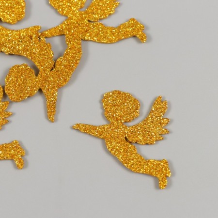Decor "Angel" gold 4.5 cm (set 6 pcs)-1