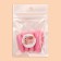 Patch nails, 24 pcs, ballerina shape, pale pink color