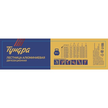 Tundra staircase, two -section, aluminum, 6 steps-4