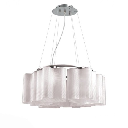 Suspended chandelier ST LUCE. SL117.503.06. ONDE. 6x60 watts, E27, 52x52x22 cm, silver color-5