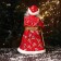 Santa Claus "Red fur coat, with a staff" 39 cm, moves, red