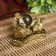 NECSK Polystone for bronze "3 toads with crystal" 6.5x12x12 cm