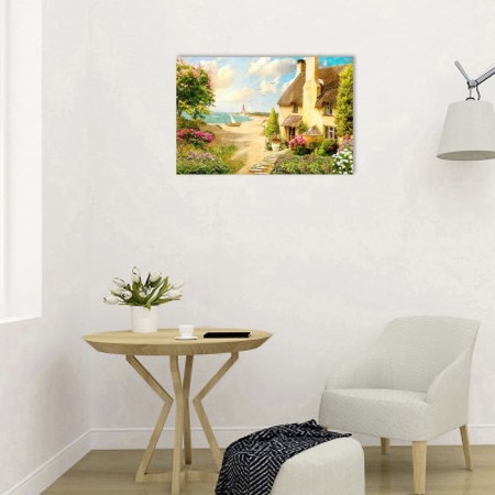 Picture on the subframe "House by the sea" 40*50 cm-2