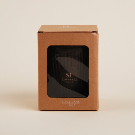 A glass with a lid SL Home, 250 ml, 9.5 × 9.5 × 12.5 cm, brown color-5