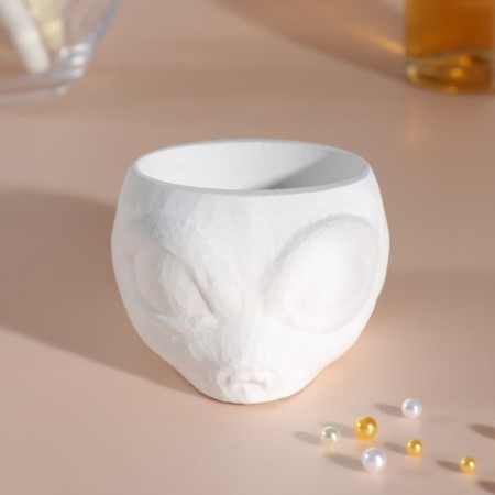 Concrete center "alien" height 5 cm, d-6 cm white-1
