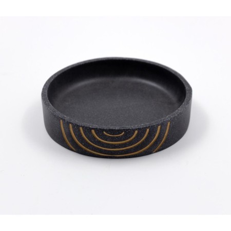 Joy Home soap dish, Polyires, Anthracite with gold