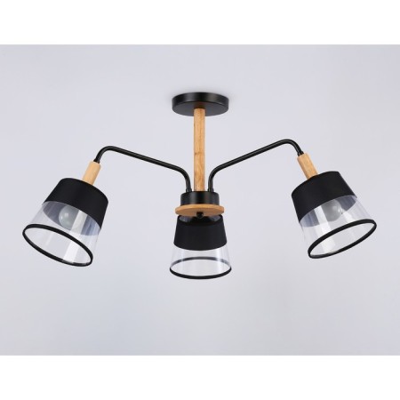 Suspended Ambrella Traditional Modern Losk Tr4740, E27, black, light wood-2
