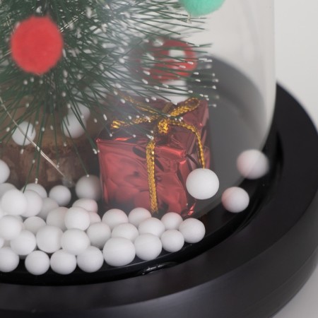 Lamp Sales "Christmas tree with balls" 1.5W, LED, 3XAAA, black USB 11x11x21cm-4