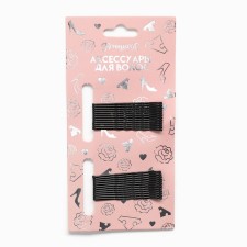 Invisibility for hair is black, 24 pieces, 5 cm, set, princesses