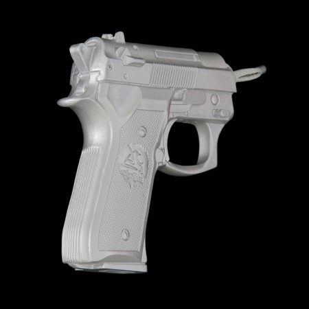 Pan "Pistol", chromium color, 4 × 15 × 13 cm