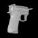Pan "Pistol", chromium color, 4 × 15 × 13 cm