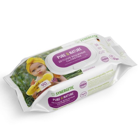 Synergetic Pure & Natur Aloe Vera and delicate cotton, 90 pcs.