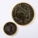 Set of table "stone", 7 objects: d = 30 cm - 1 pc, d = 18 cm - 6 pcs, black color with golden