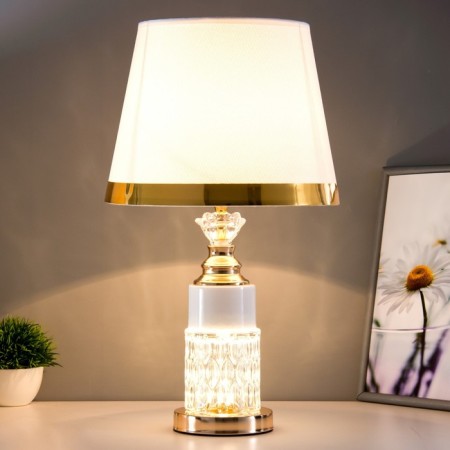 Highlight lamp with backlight "Muse" 1x60W E27 gold 28x28x45 cm Risalux-1
