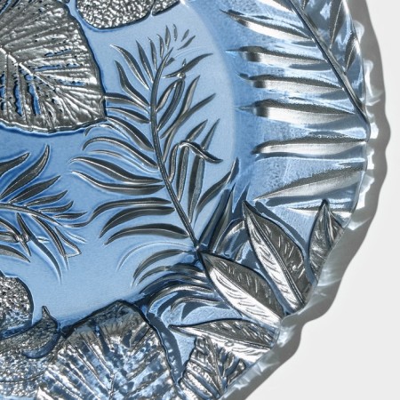 Glass dessert “Arabis”, D = 21.5 cm, Blue color-5